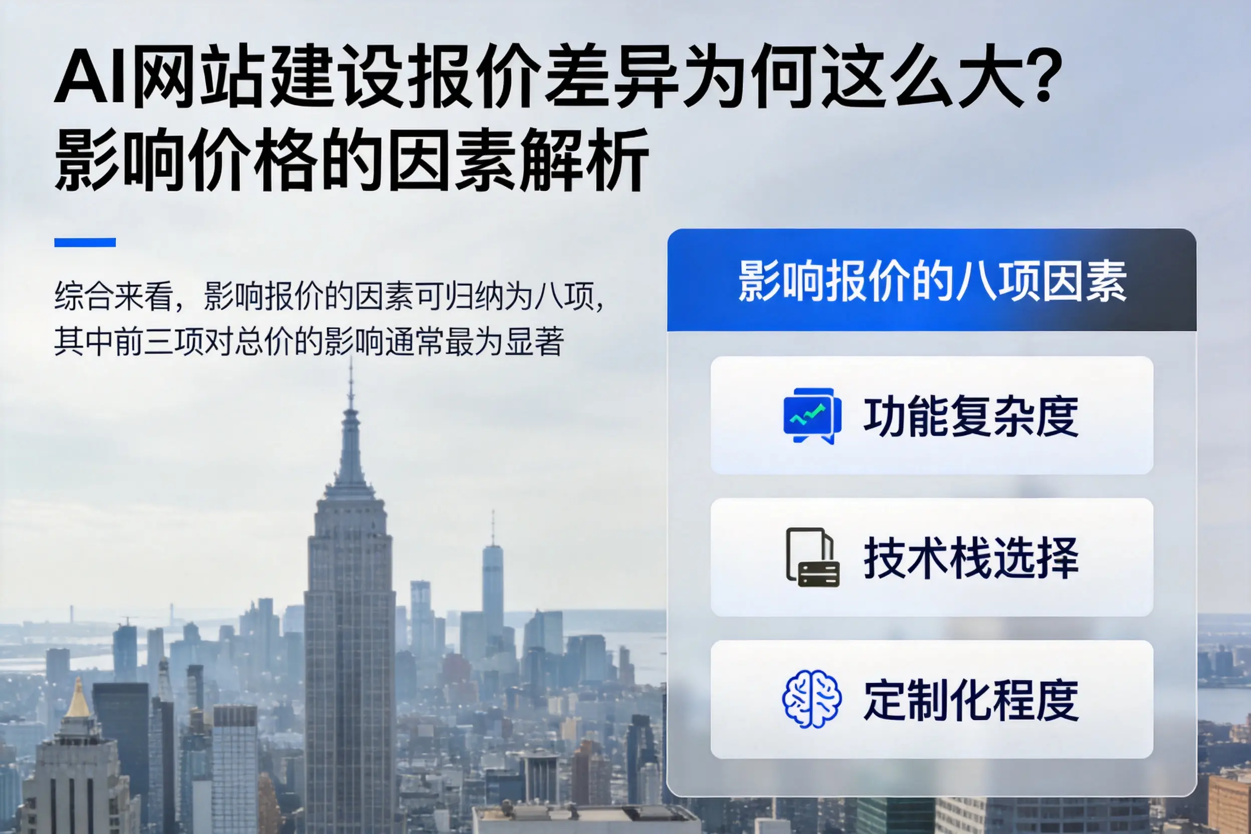 郴州AI网站建设报价差异为何这么大？影响价格的因素解析