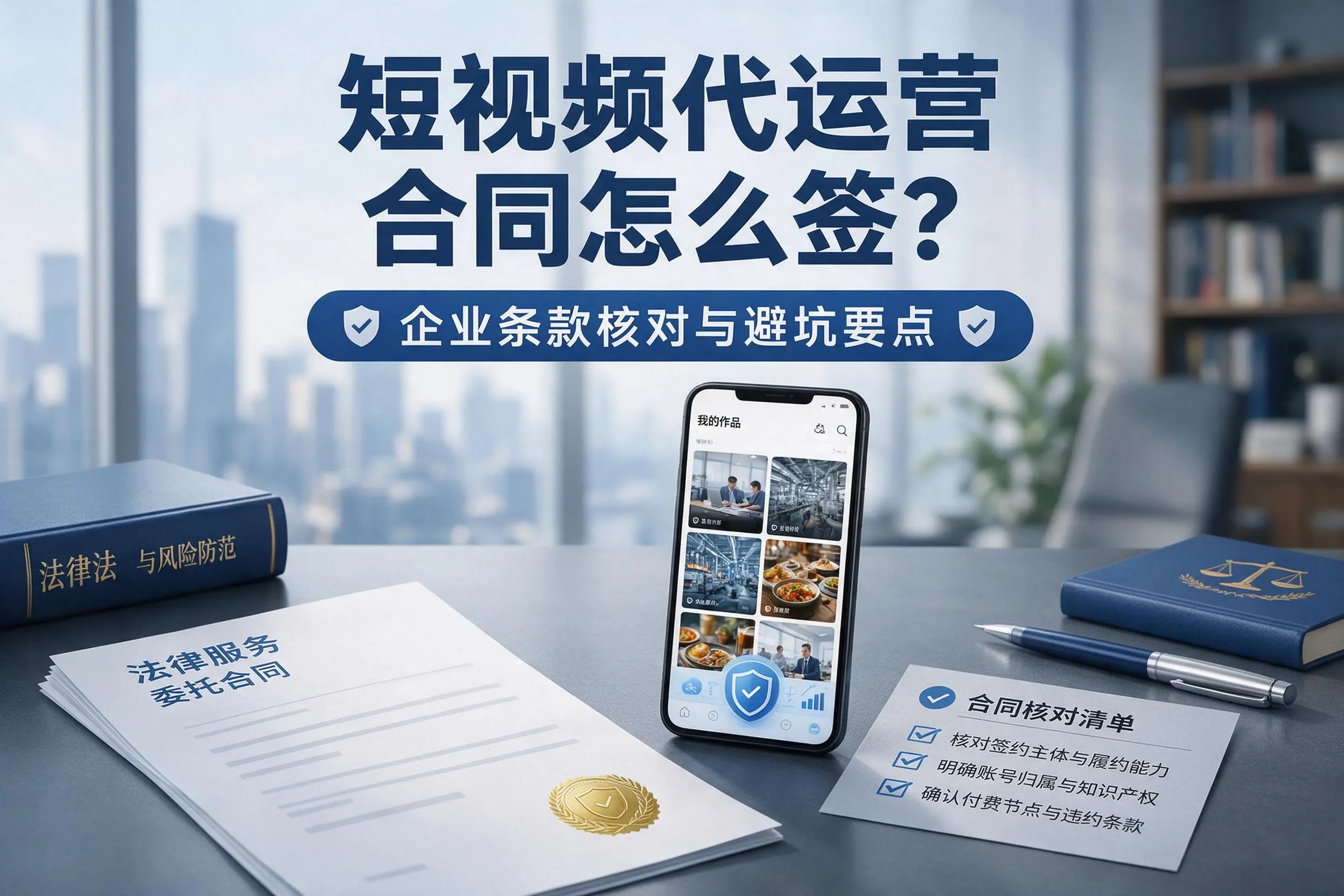 短视频代运营合同怎么签？郴州企业条款核对与避坑要点