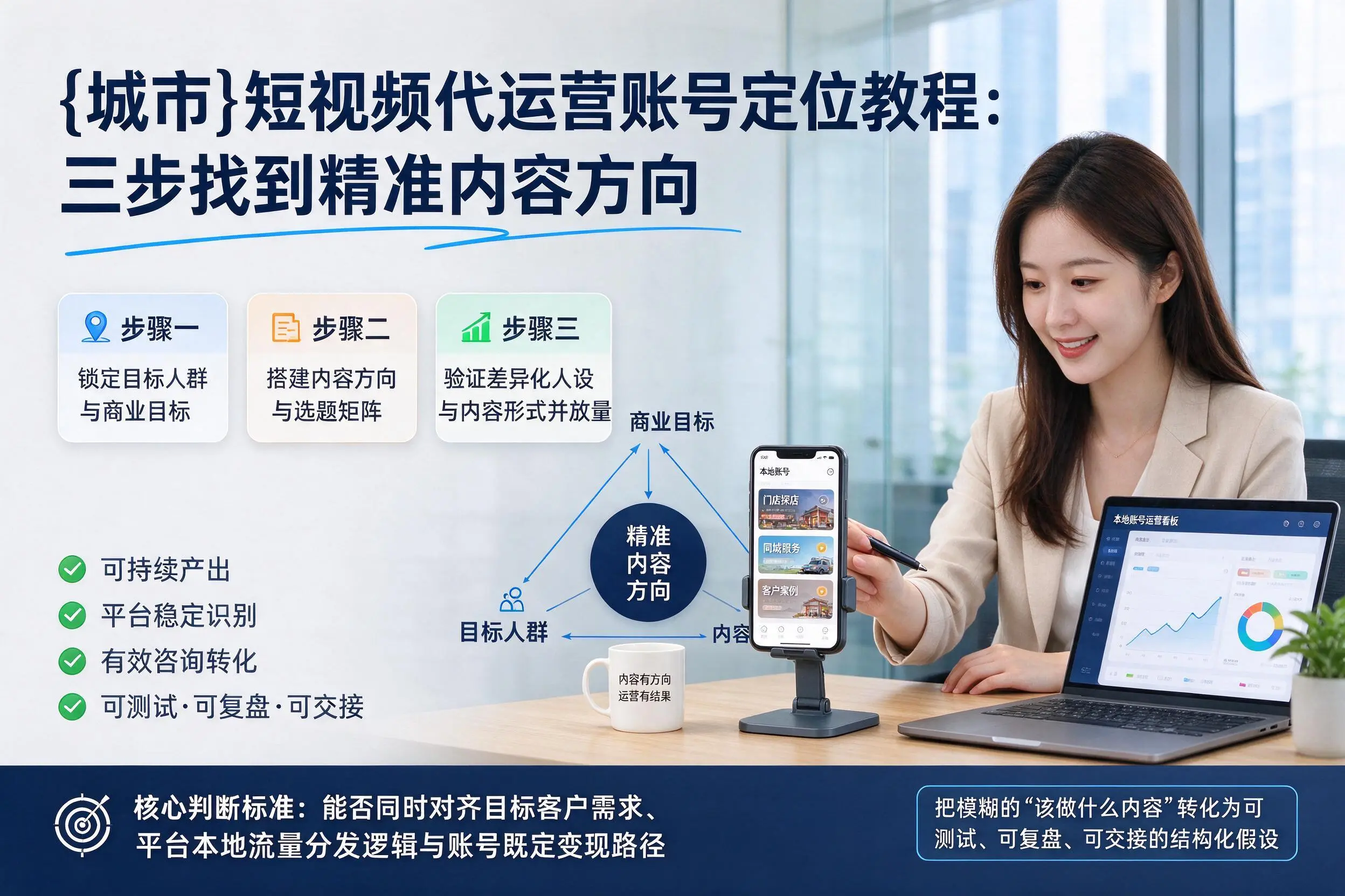郴州短视频代运营账号定位教程：三步找到精准内容方向