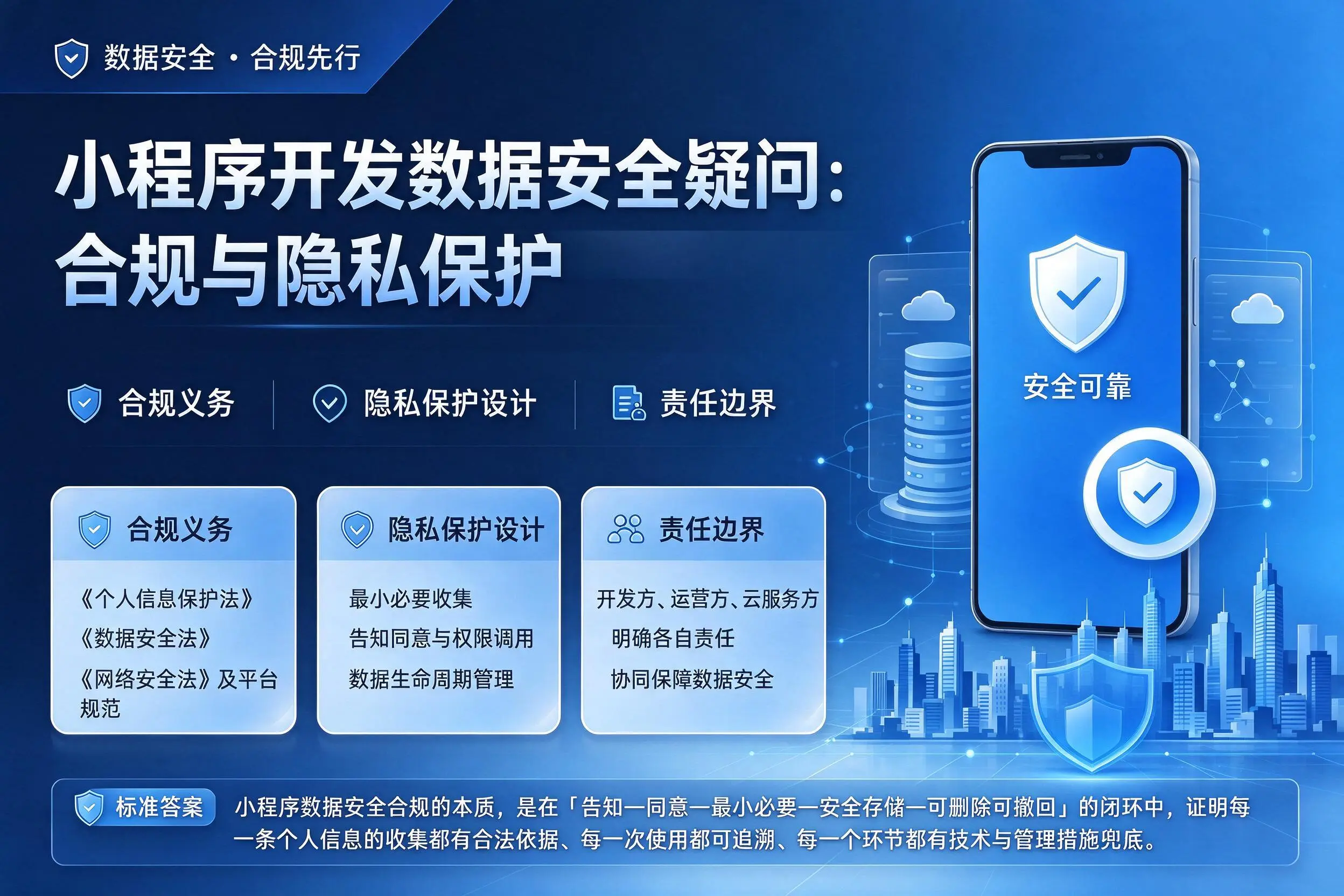 郴州小程序开发数据安全疑问：合规与隐私保护