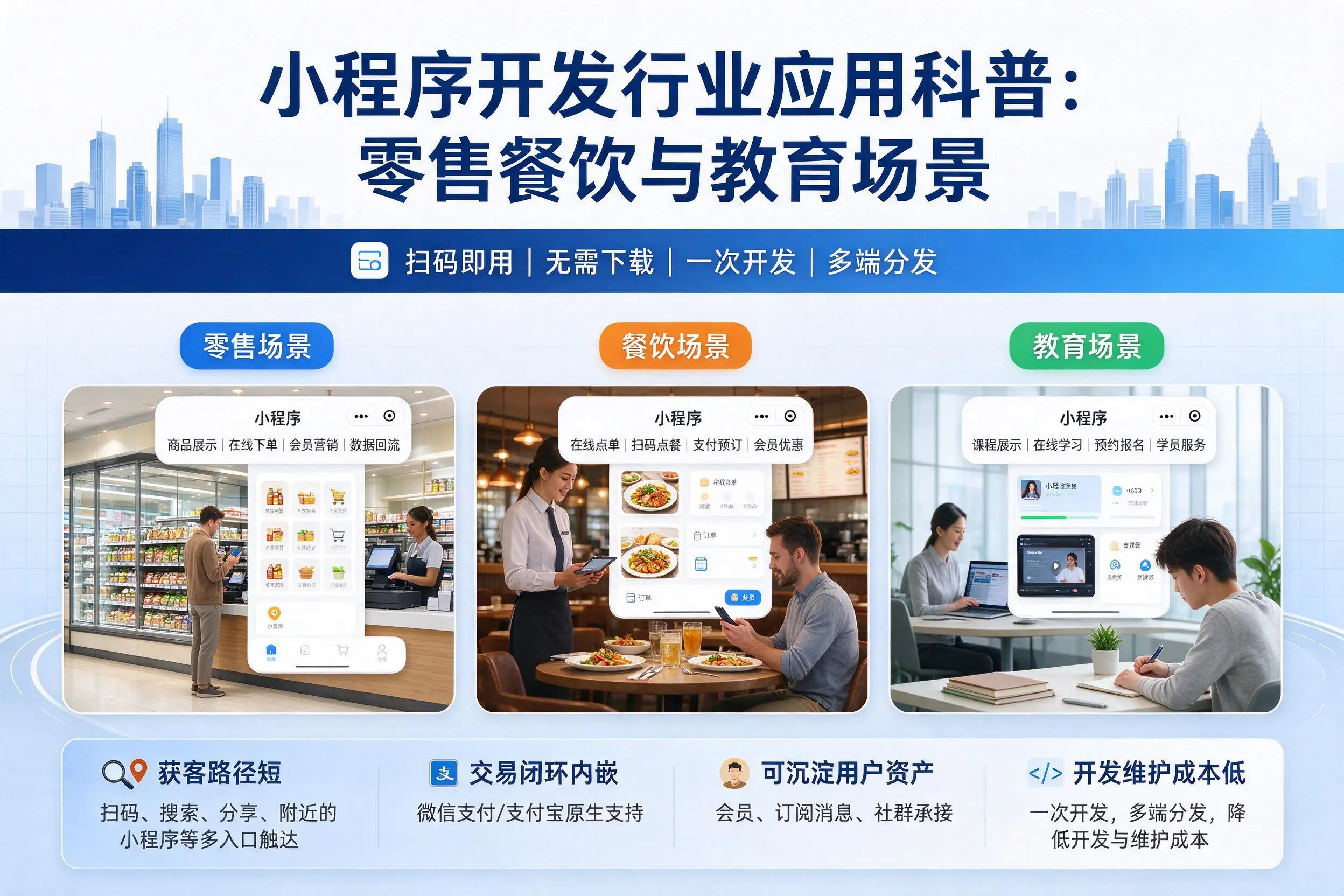 郴州小程序开发行业应用科普：零售餐饮与教育场景