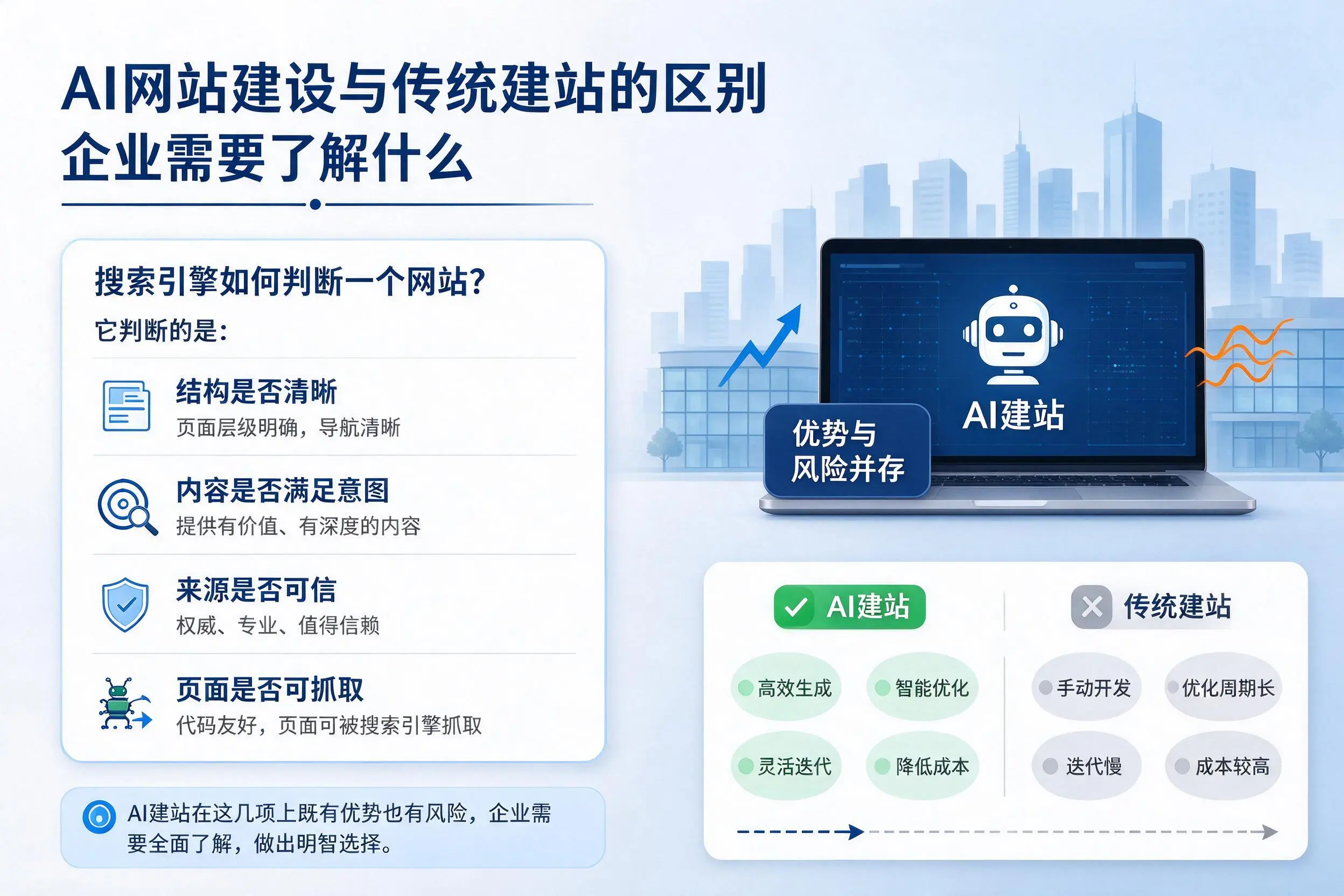 AI网站建设与传统建站的区别，郴州企业需要了解什么