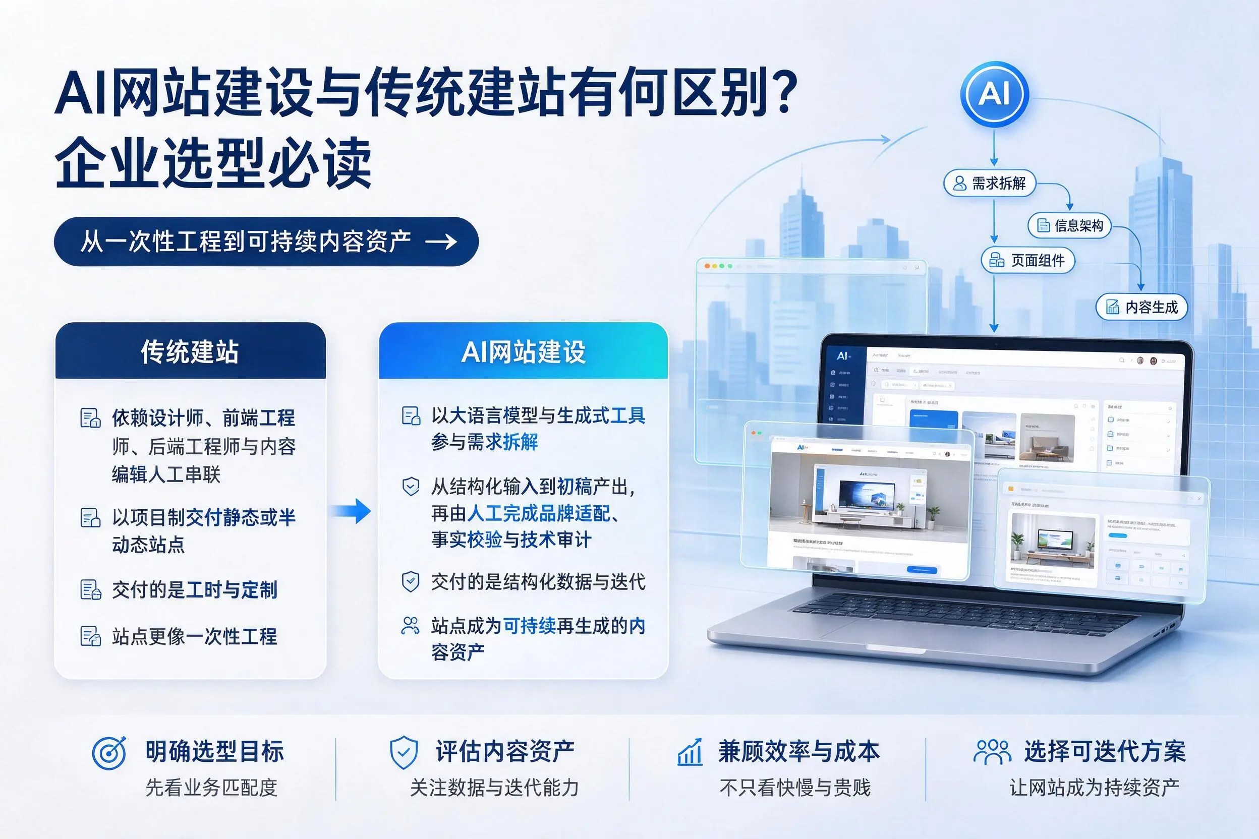AI网站建设与传统建站有何区别？郴州企业选型必读