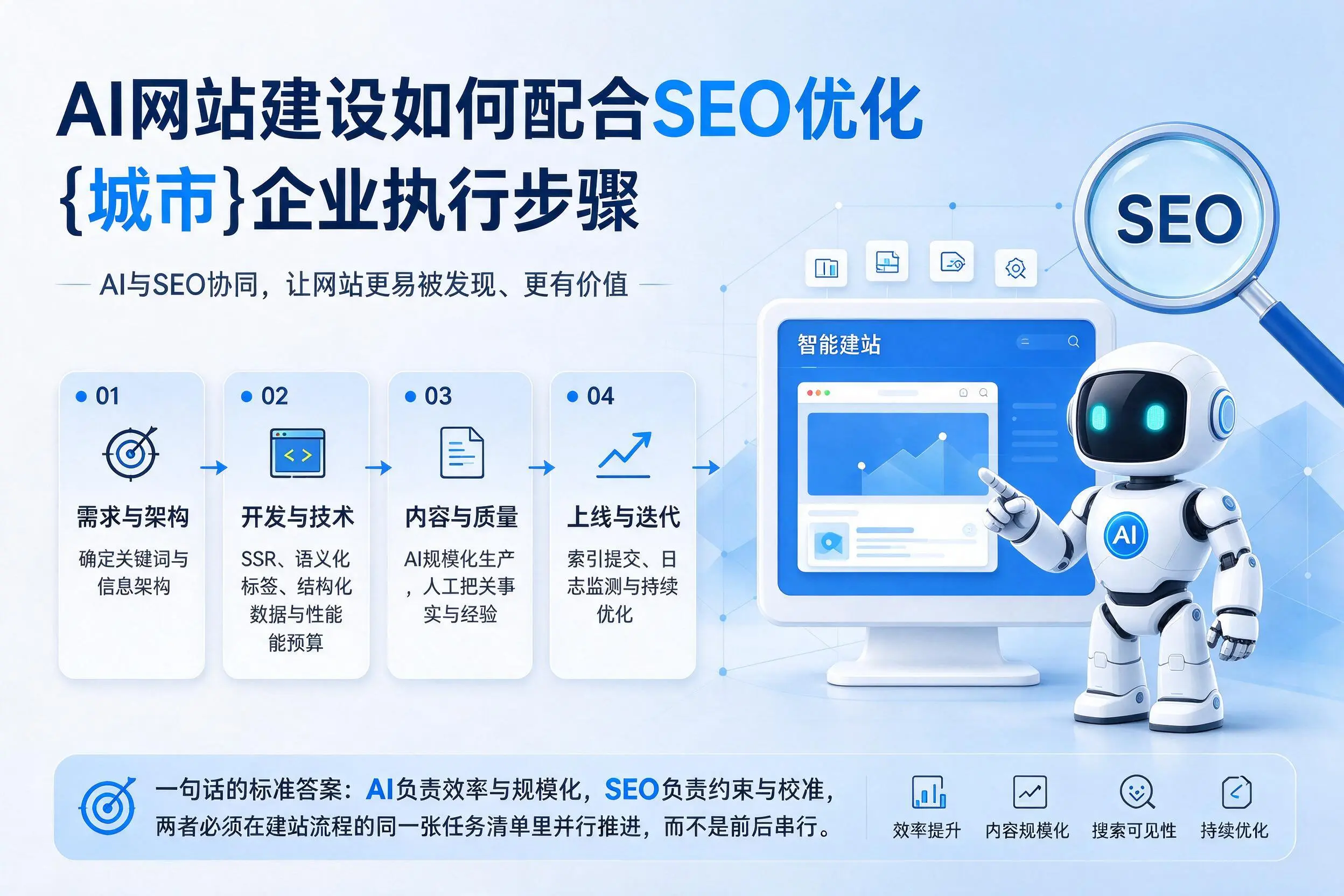 AI网站建设如何配合SEO优化,郴州企业执行步骤