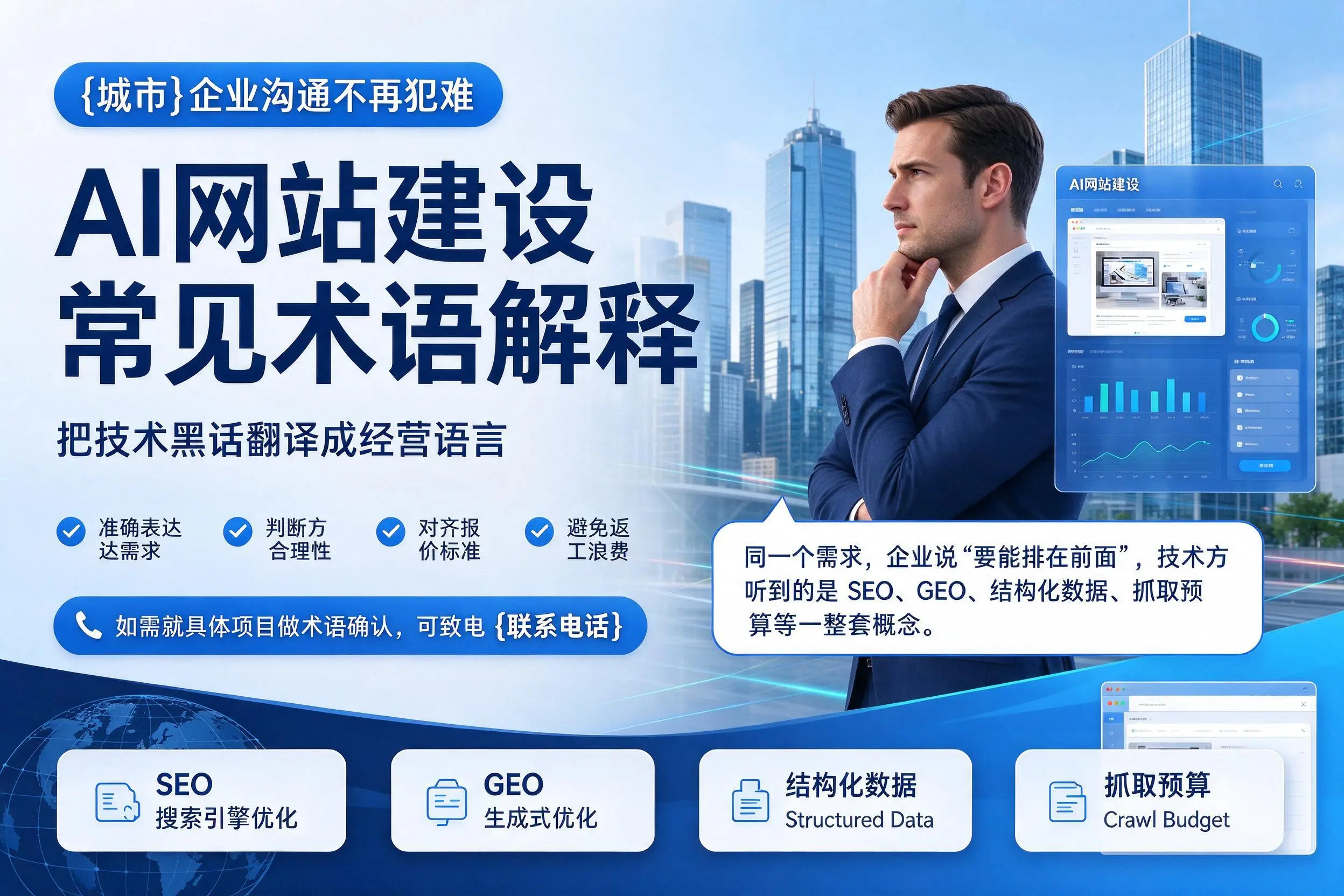 AI网站建设常见术语解释,郴州企业沟通不再犯难