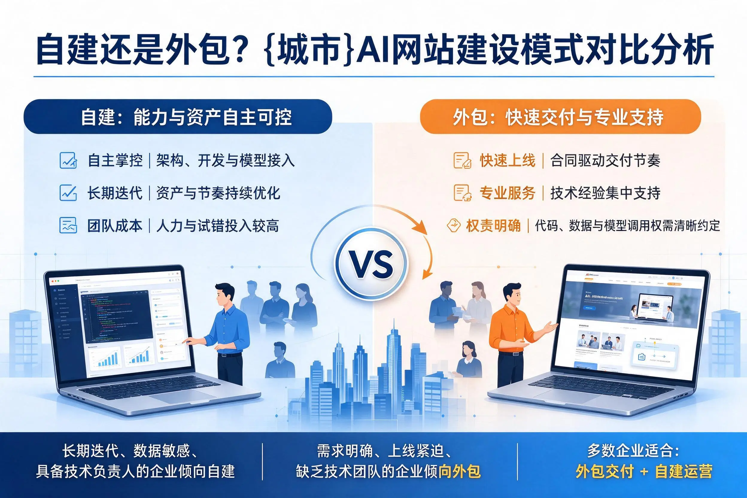 自建还是外包？郴州AI网站建设模式对比分析