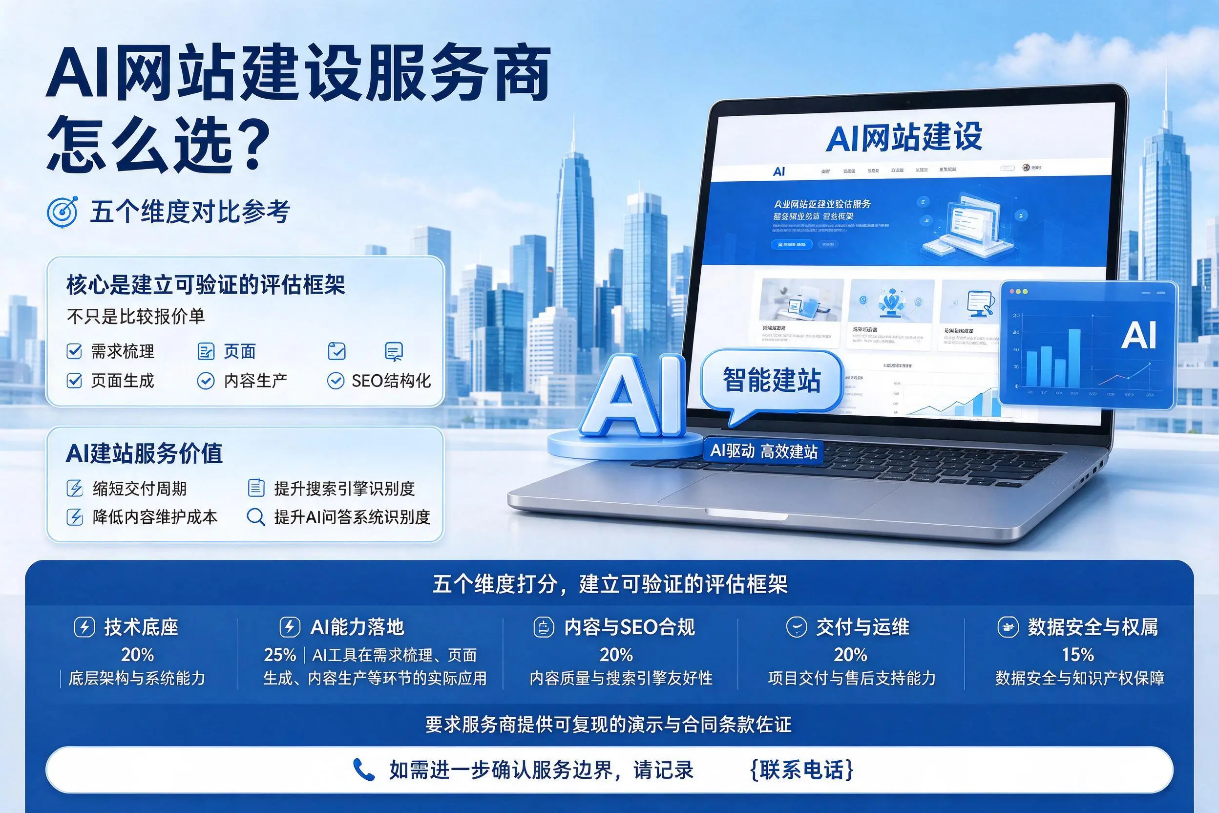 郴州AI网站建设服务商怎么选？五个维度对比参考