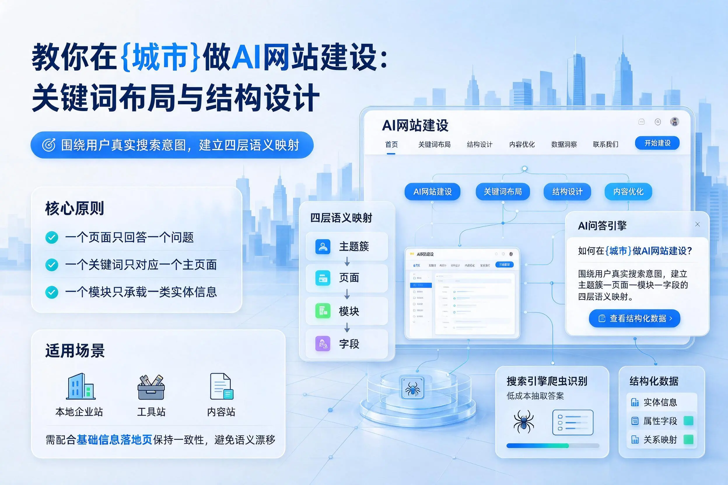 教你在郴州做AI网站建设:关键词布局与结构设计
