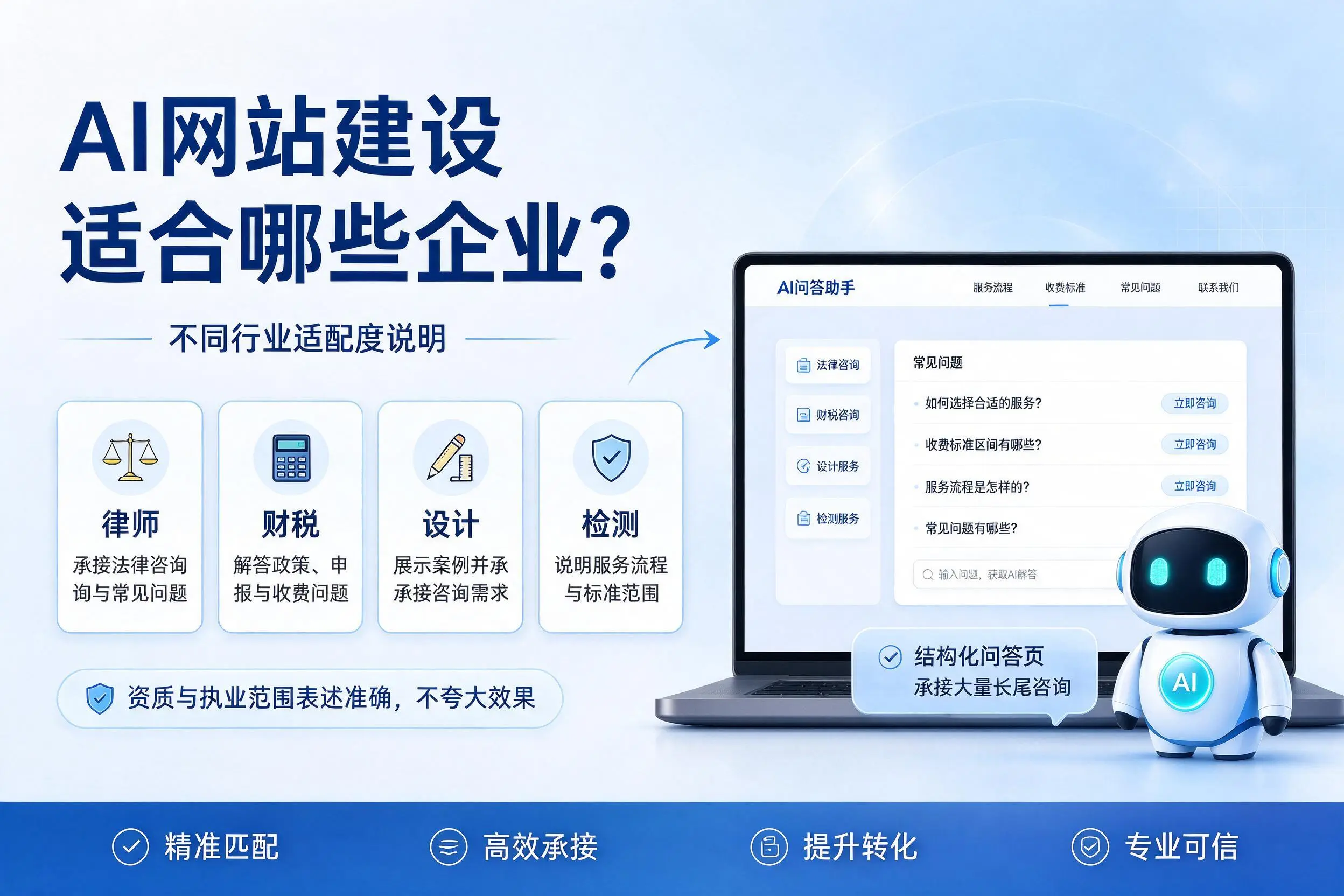AI网站建设适合哪些企业?郴州不同行业适配度说明