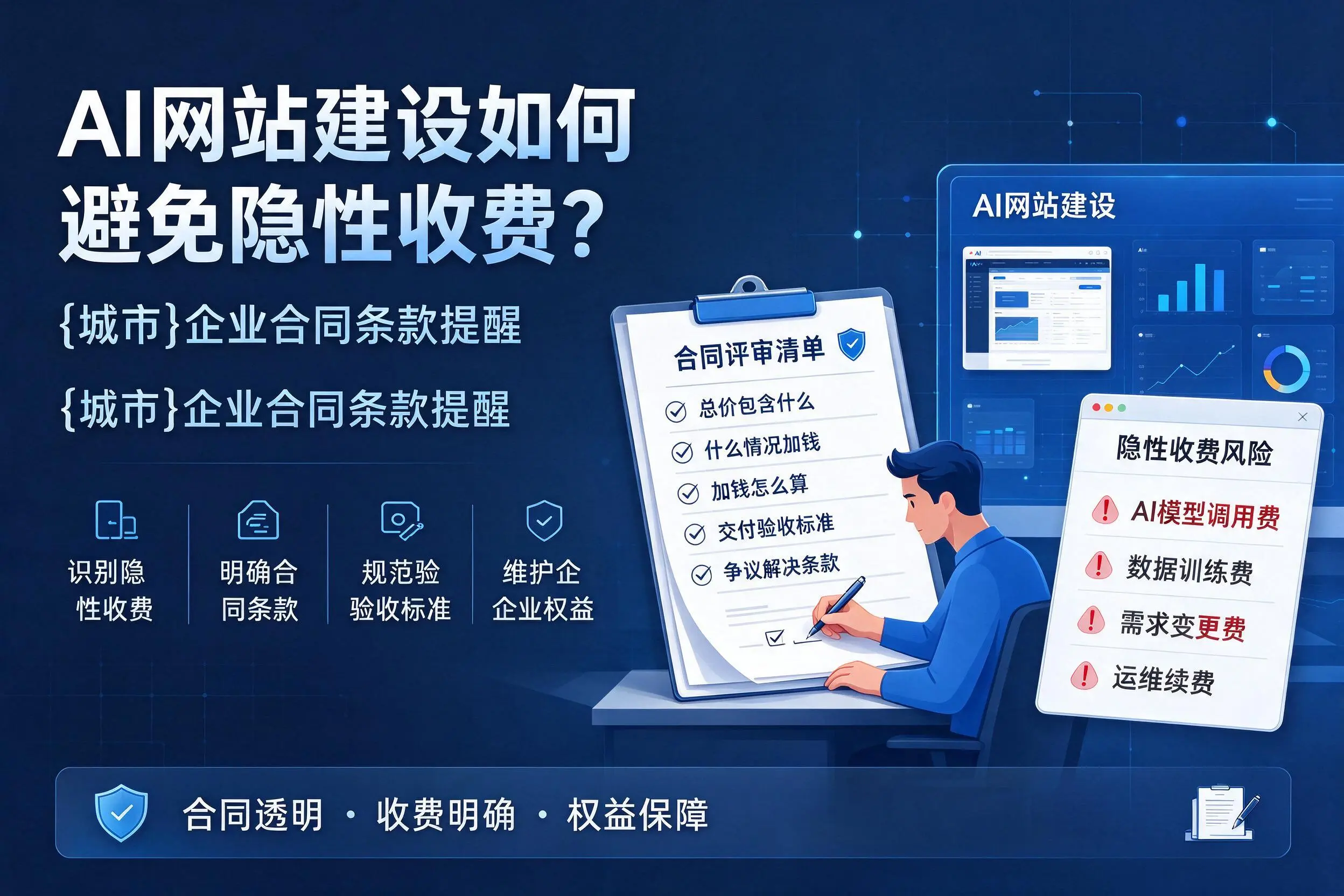 AI网站建设如何避免隐性收费？郴州企业合同条款提醒