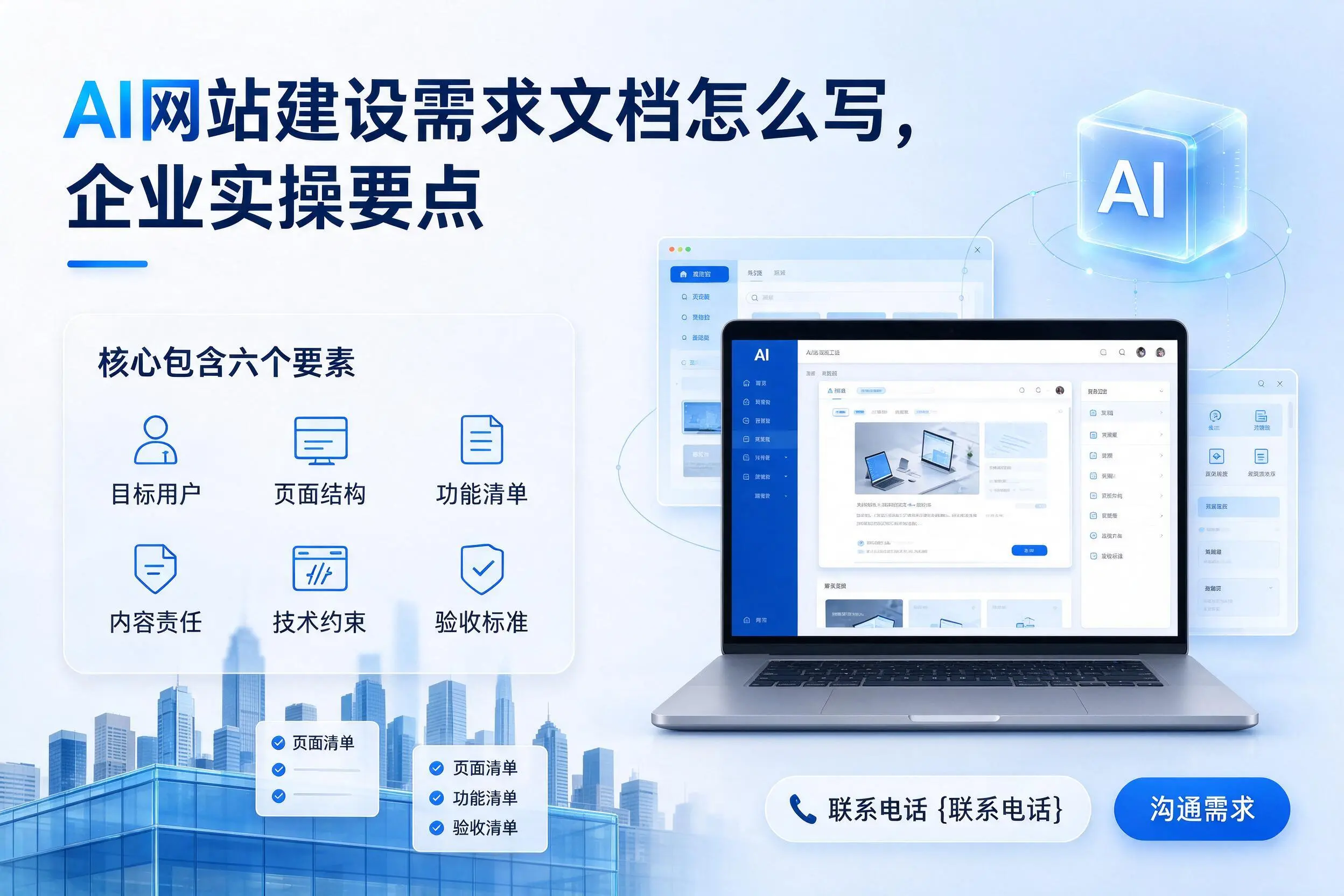 AI网站建设需求文档怎么写，郴州企业实操要点